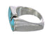 Turquoise Inlay Jewelry Authentic Sterling Silver Ring Size 5 AX90612